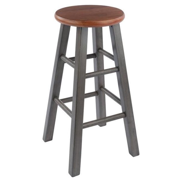 Winsome Wood Winsome Wood 36224 24 in. Ivy Counter Stool; Rustic Teak & Gray 36224